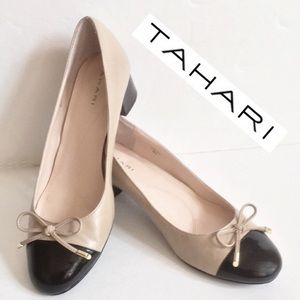 CUTE Bow Tahari Maisy Colorblocked Low Heel